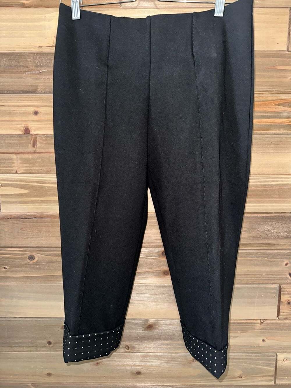 No.90 Nygard Slims Size PM Black Studded Cuff Pants